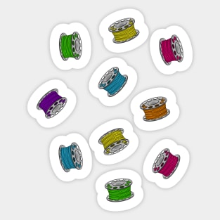 colorful bobbins Sticker